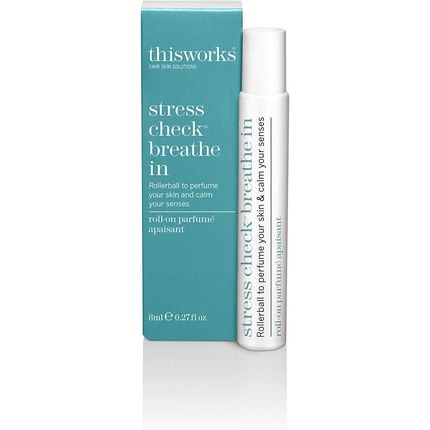 This Works Stress Check Breathe In 8Ml Natural Essential Oil Rollerball For Relaxation Infused With Eucalyptus, Frankincense And Lavender