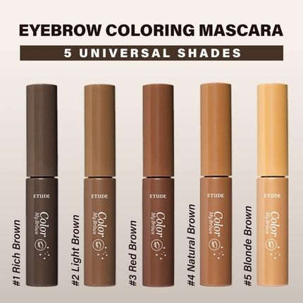 Etude Color My Brows Brow Mascara 3D Natural Coloring With Beeswax & Carnauba Wax - Image 3