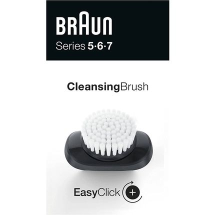 Braun Easyclick Cleansing Brush Attachment For Series 5, 6 And 7 Electric Shaver White