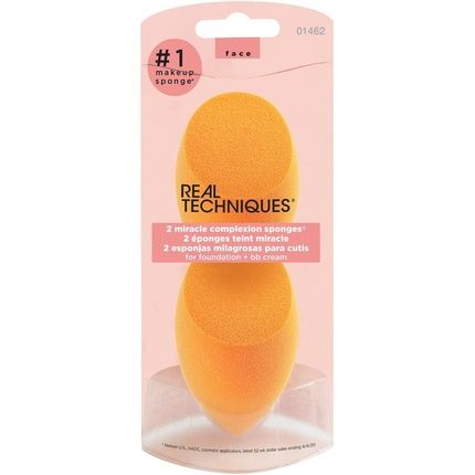 Real Techniques Miracle Complexion Makeup Sponge For Full Coverage Foundation - Pack Of 2 - Image 3