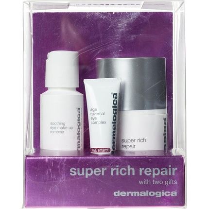 Dermalogica Super Rich Repair 1.7Oz Soothing Eye Makeup Remover 1Oz And Age Reversal Eye Complex 0.17Oz
