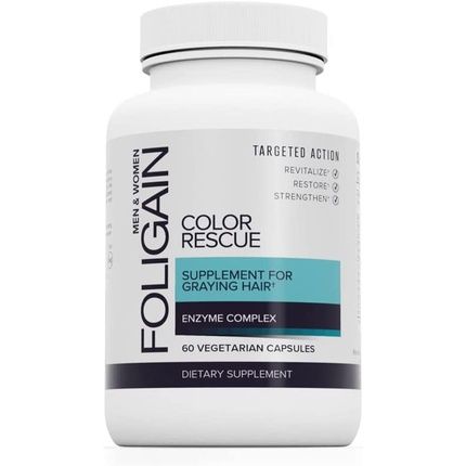 Foligain Color Rescue Supplement For Graying Hair 60 Capsules