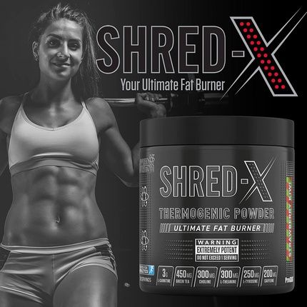 Applied Nutrition Shred X Fat Burner Abe All Black Everything Thermo Weight Management Lemon Ice Tea 300G - 30 Servings - Image 3