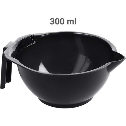 T4B Lussoni Tinting Bowl With Measurement Color Mixing Bowl With Handle Graduated Professional Tinting Bowl Black 300Ml 11 Fl Oz