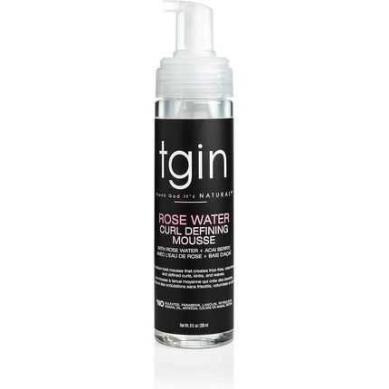 Tgin Rose Water Defining Mousse For Natural Hair - Curls And Waves - Low Porosity