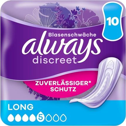 Always Discreet Incontinence Pads For Women Long