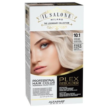 Il Salone Milano Plex Rebuilder Permanent Hair Color Cream 10.1 Extra Light Ash Blonde Professional Hair Dye Kit