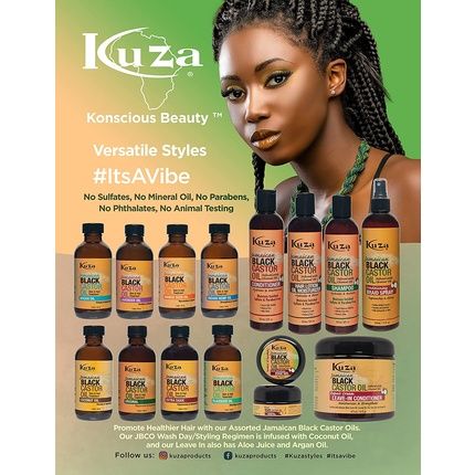 Kuza Naturals Jamaican Black Castor Oil Repair Cream Leave In Conditioner 473Ml