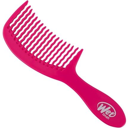 Wetbrush Detangling Easy Glide Comb Wave Tooth Design For All Hair Types Pink