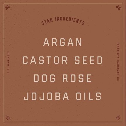 18.21 Man Made Hair Skin And Beard Oil For Men - Premium Tattoo And Mustache Care Products Absolute Mahogany