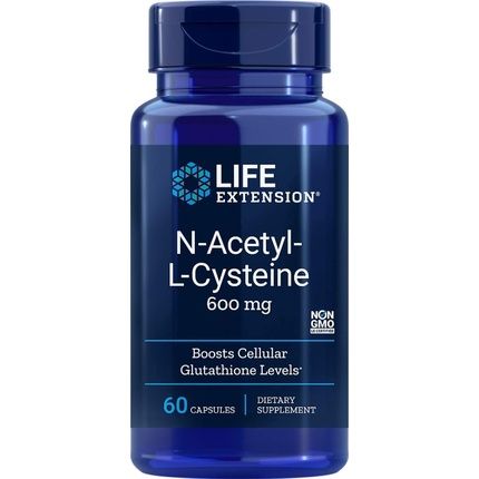 Life Extension N-Acetyl L-Cysteine (Nac) 600Mg 60 Vegetarian Capsules