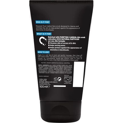 L'Oreal Men Expert Anti-Blackhead Daily Face Scrub 100Ml