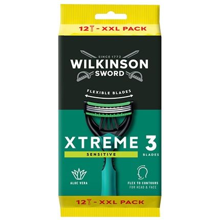 Wilkinson Xtreme3 Sensitive Comfort Disposable Razor 12 Pieces