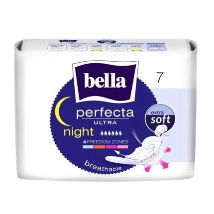 Bella Perfecta Ultra Night Wings Sanitary Pads 7Pack For Overnight Protection