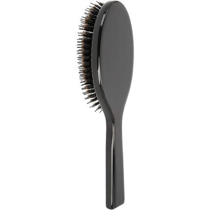 Tb Tools For Beauty T4B Lussoni Wooden Detangling Oval Hair Brush With Natural Wild Boar And Nylon Bristles For Short And Medium Hair Black Antistatic Properties - Image 3