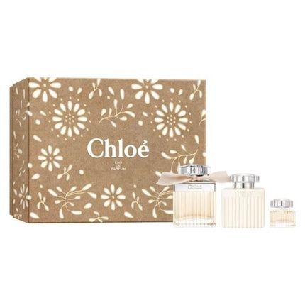 Chloe Perfume Set With Spray 75Ml, Body Lotion 100Ml, And Miniature Perfume 5Ml