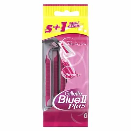 Gillette Blue Ii Plus Disposable Razor Blades 6 Pieces