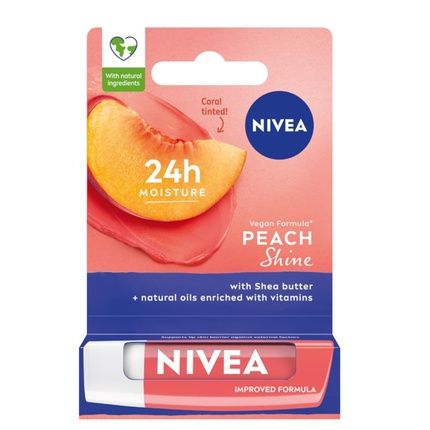 Nivea Caring Lip Balm Peach Shine 5.5Ml
