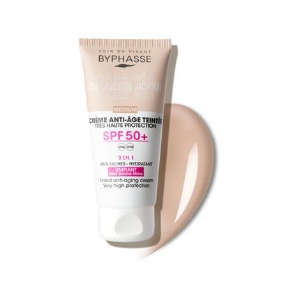 Byphasse Anti-Aging Facial Cream With Color Spf 50 Medium 50Ml