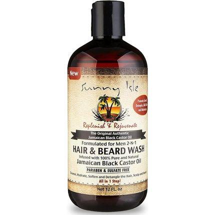 Sunny Isle Jamaican Black Castor Oil For Hair And Beard Wash 340Ml