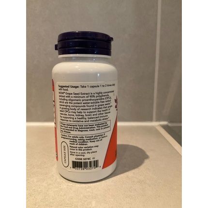 Now Foods Extra Strength Grape Seed 250Mg 90 Veg Capsules