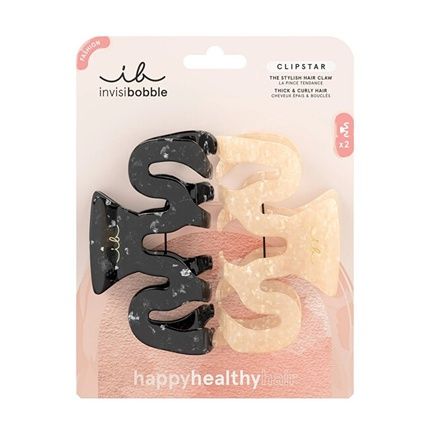 Invisibobble Clipstar Eclipse 2 Piece Claw Clip Set - Large Claw Clips For Thick, Curly, Textured Hair Types - Strong Hold For All Day Wear