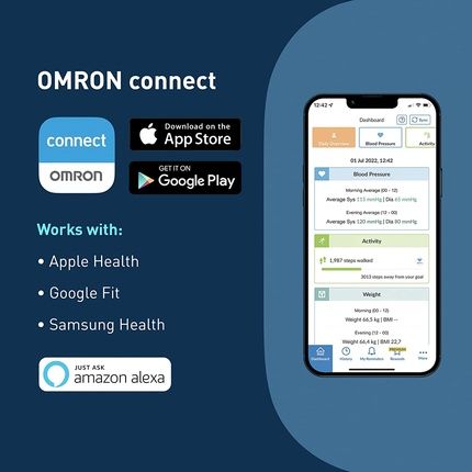 Omron Rs7 Automatic Wrist Blood Pressure Monitor With Free Smartphone App And Positioning Sensor