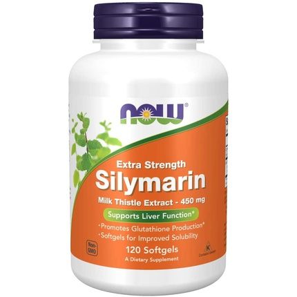 Now Supplements Silymarin Milk Thistle Extract Extra Strength 450Mg 120 Softgels