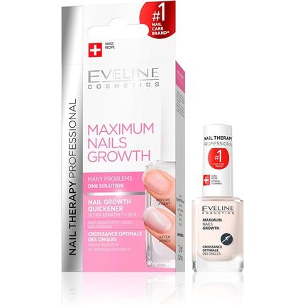 Eveline Cosmetics Nail Therapy Maximum Growth Strengthening Nail Hardener Serum 12Ml