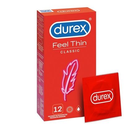 Feel Thin Classic Thin Latex Condoms - 12 Pieces
