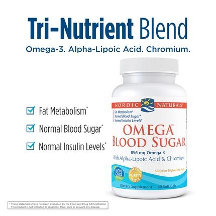 Nordic Naturals Omega Blood Sugar Softgels Lemon Non-Gmo 896Mg 60 Count - Image 3