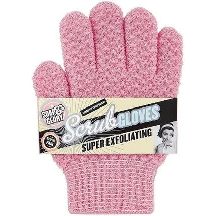 Soap And Glory Super Exfoliating Scrub Gloves - One Size