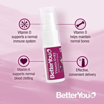 Betteryou Vitamin D + K2 Kids' Daily Oral Spray With Key Nutrients - 25Ml - Image 3