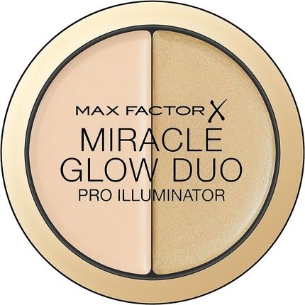 Max Factor Miracle Glow Duo Highlighter Light 10 Powder - Gold And Rose