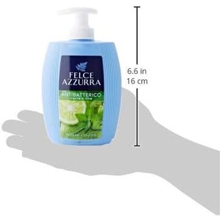 Felce Azzurra Antibacterial Mint & Lime Liquid Soap With Fresh Mint And Citrus Notes 300Ml - Image 3