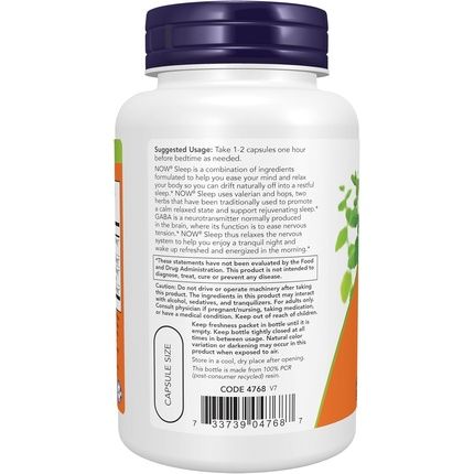 Now Foods Sleep Supplement With Valerian Root Extract, Hops, And Passionflower - Image 3