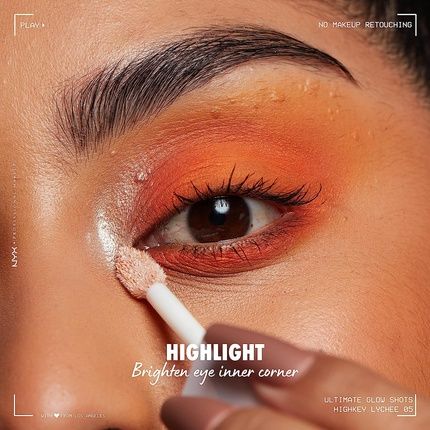 Nyx Professional Makeup Ultimate Glow Shots Liquid Eyeshadow With Vitamin C Highkey Lychee - Image 3