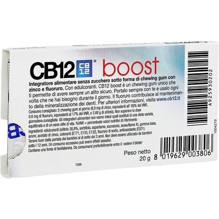 Cb12 Boost Sugar-Free Chewing Gum Strong Refreshing 10 Pieces 20G - Image 3
