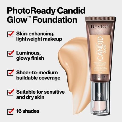 Revlon Photoready Candid Glow Moisture Foundation Natural Beige 22Ml - Image 3