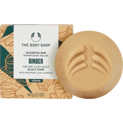 The Body Shop Ginger Shampoo Bar - Solid Shampoo For Dry Scalp, 60 Grams