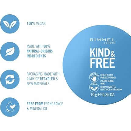 Rimmel Kind + Free Natural Finish Pressed Powder Deep 050