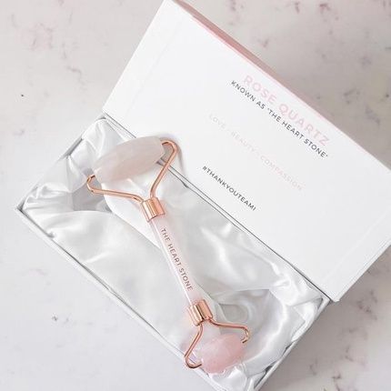 Teami Rose Quartz Facial Roller - Facial Roller - Jade Roller - Rose Quartz Gemstone - Rose Quartz Roller - Massage Roller - Image 3