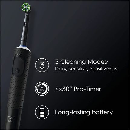 Oral-B Vitality Pro Electric Toothbrush With 2 Brush Heads And 3 Modes - Black - Image 3