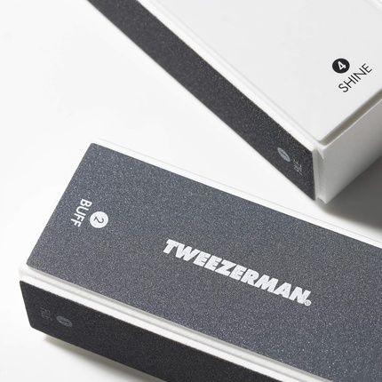 Tweezerman Nail Buffing Block 4 Sided Nail Buffer Blocks For Filing, Buffing, Smoothing, And Shining Nails At Home - Pack Of 2