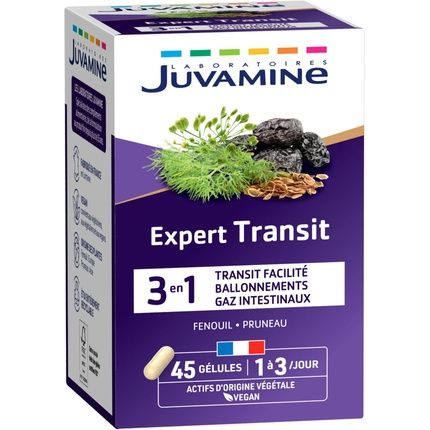 Juvamine Expert Transit 3-In-1 Supplement For Bloating And Gas