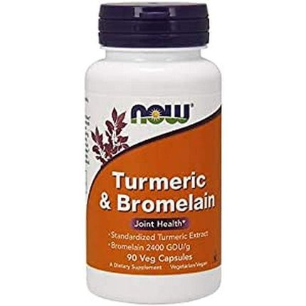 Now Turmeric & Bromelain 90 Capsules