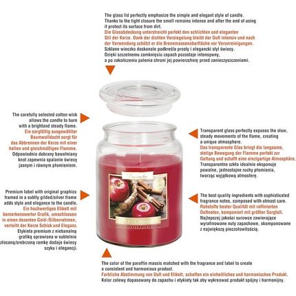 Bispol Large Scented Candle In Glass With Lid 100 Hours Burning Time 9.9Cm Diameter - Image 3