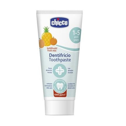 Chicco Toothpaste With Fluoride 1000Ppm Multi-Fruit Flavor 50Ml
