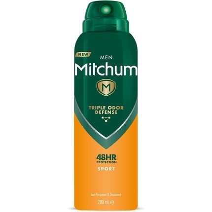 Mitchum Men Triple Odor Defense 48Hr Protection Sport Aerosol Deodorant & Anti-Perspirant 200Ml