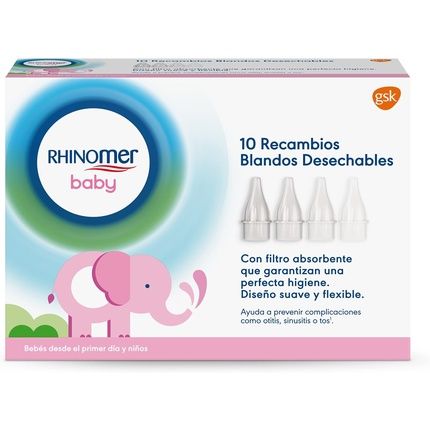 Rhinomer Baby Narhinel Comfort Disposable Soft Refills For Nasal Aspirator - Pack Of 10